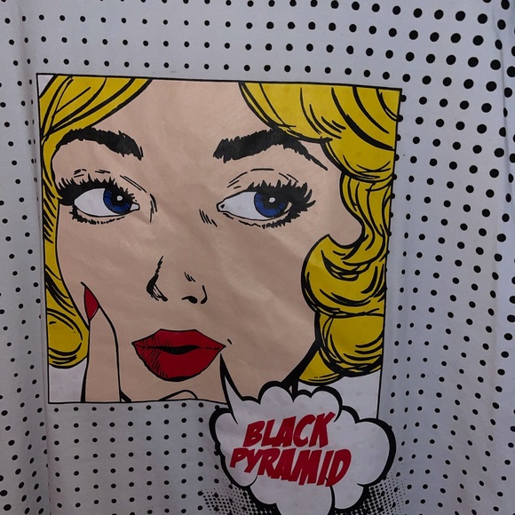 Black Pyramid Graphic cartoon print oversized tee - Picture 3 of 5